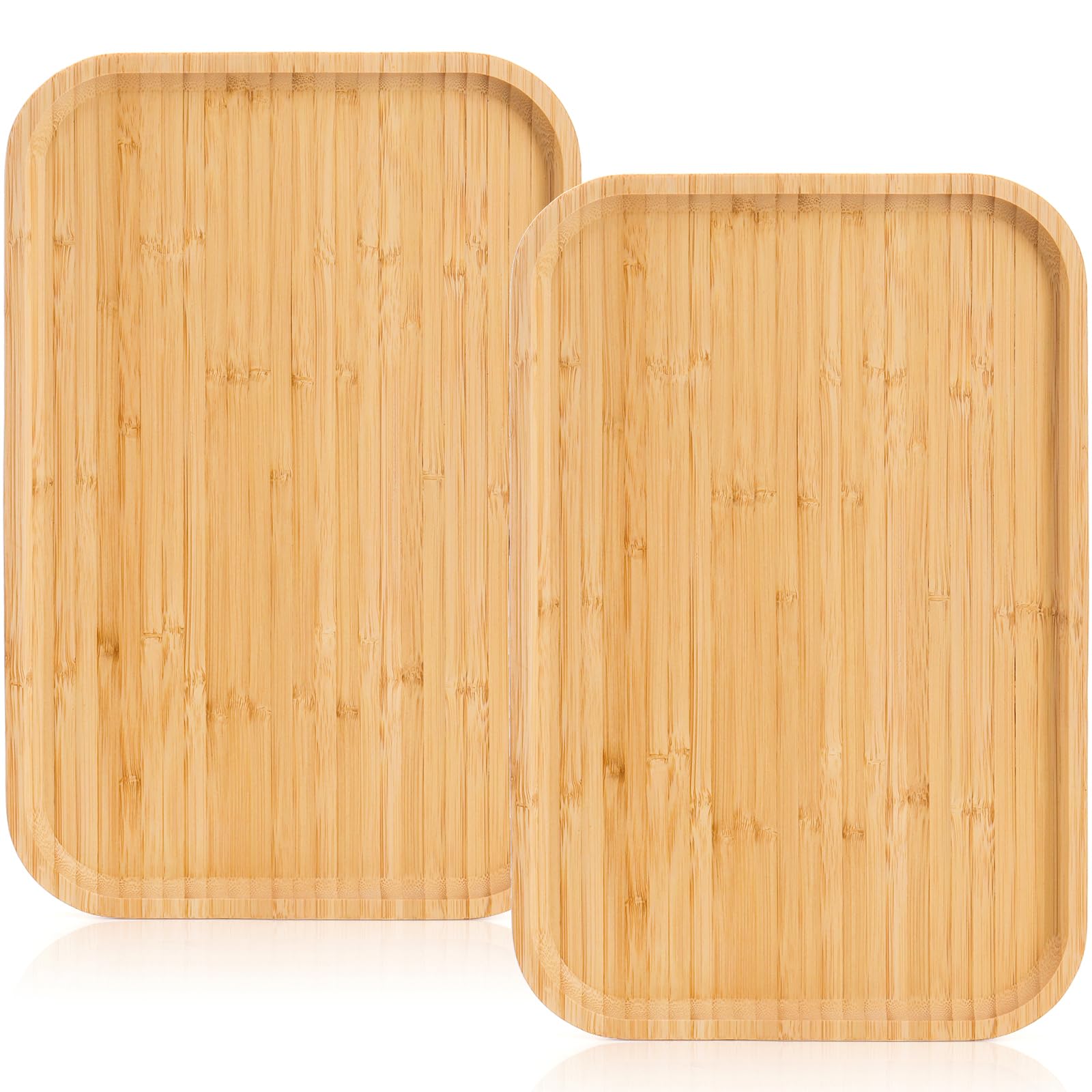 Amazon.com: Yarlung 2 Pack Bamboo Tray Cheese Plate, 14x9 Inches